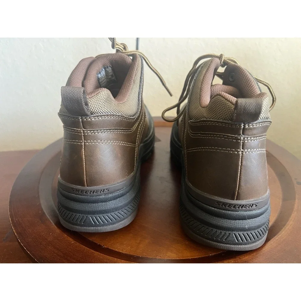 Skecher Chukka Boots Men‎ 7 Chocolate Brown Relaxed Fit Leather Memory Foam